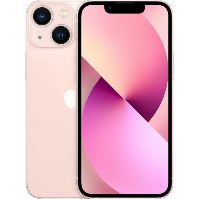Apple iPhone 13 Mini (4GB/128GB) Pink Εκθεσιακό 88% - 90% Battery (1 Year Warranty)  (Protective Glass + Premium Silicone Case)